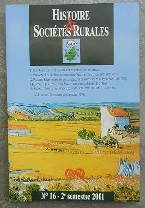 Bild des Verkufers fr Histoire & Socits rurales. - N 16, 2e semestre 2001. zum Verkauf von Librairie les mains dans les poches