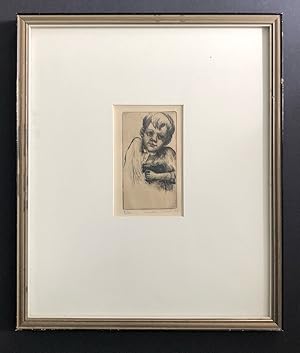 Rampa Lapsi. A Small Drypoint Portrait, Signed, Dated & Numbered 2/10