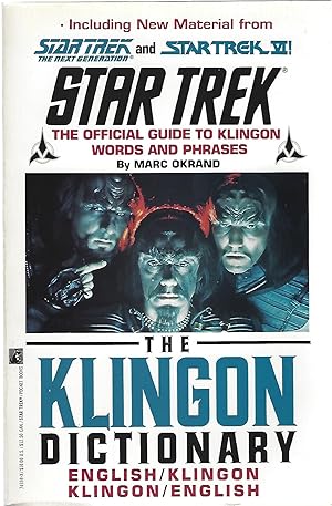 Seller image for THE KLINGON DICTIONARY: ENGLISH/KLINGON, KLINGON/ENGLISH for sale by Columbia Books, ABAA/ILAB, MWABA
