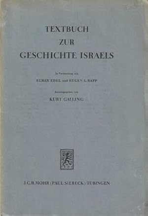 Bild des Verkufers fr Textbuch zur Geschichte Israels. zum Verkauf von Versandantiquariat Dr. Uwe Hanisch