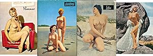 Bazaar, Charme, Lotus, Studio (4 vintage Danish digest nudist magazines)
