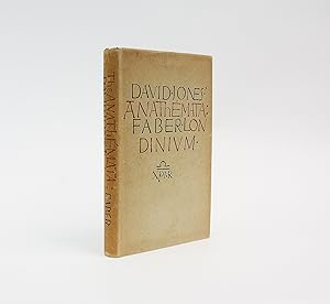 Image du vendeur pour THE ANATHEMATA: Fragments of an Attempted Writing. mis en vente par LUCIUS BOOKS (ABA, ILAB, PBFA)
