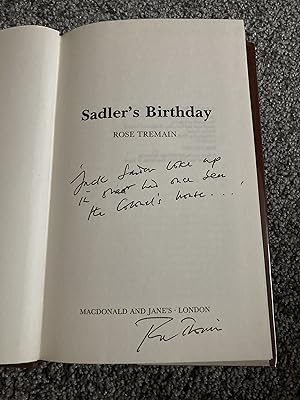 Seller image for SADLER'S BIRTHDAY: SIGNED & LINED UK FIRST EDITION HARDCOVER for sale by Books for Collectors