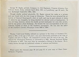 [WITH PUBLISHER'S SLIP] [CONFEDERACY] HAM CHAMBERLAYNE-VIRGINIAN: LETTERS AND PAPERS OF AN ARTILL...