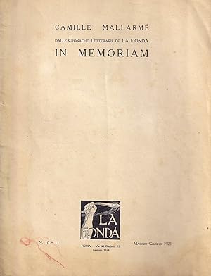 Imagen del vendedor de Camille Mallarm dalle Cronache Letterarie de La Fionda. In memoriam a la venta por Il Salvalibro s.n.c. di Moscati Giovanni