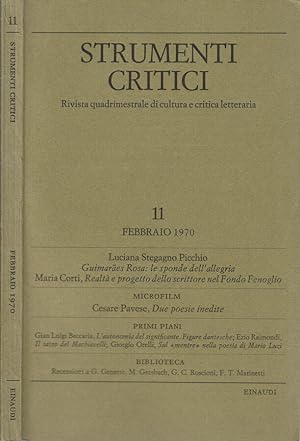 Seller image for Strumenti critici n11 Febbraio 1970 for sale by Biblioteca di Babele