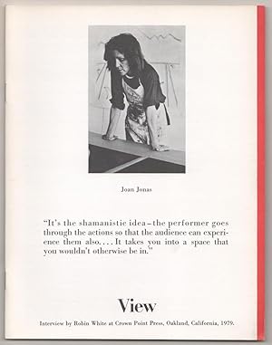 Imagen del vendedor de View: Vol. II No. 1 April, 1979 - Joan Jonas a la venta por Jeff Hirsch Books, ABAA