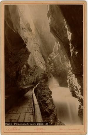 Kabinett Foto Valens Kanton St. Gallen, Taminaschlucht, Ende, Quelle - Fotograf Felzer