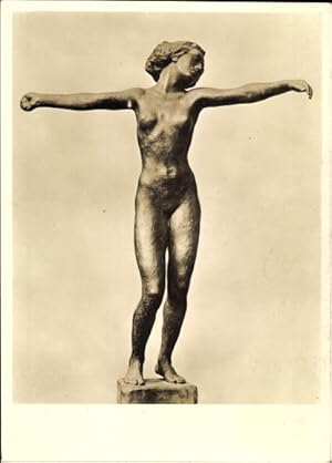 Ansichtskarte / Postkarte Plastik von Georg Kolbe, Tänzerin, Bronze 1912, Vorderansicht