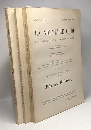 La nouvelle Clio - revue mensuelle de la découverte historique - TOME V - Mélanges A. Dupont-Somm...