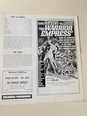 Seller image for The Warrior Empress Pressbook 1961 Kerwin Mathews, Tina Louise for sale by AcornBooksNH