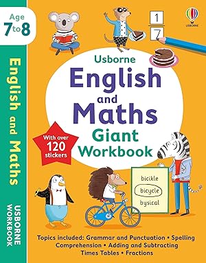 Seller image for Usborne English and Maths Giant Workbook 7-8 for sale by moluna