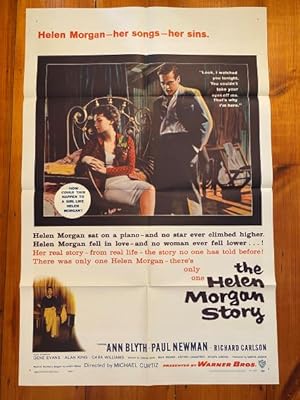 Bild des Verkufers fr The Helen Morgan Story One Sheet 1957 Ann Blyth, Paul Newman, Richard Carlson zum Verkauf von AcornBooksNH