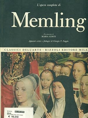 Bild des Verkufers fr L'opera completa di Memling zum Verkauf von Librodifaccia