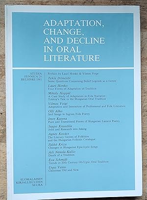 Seller image for Adaptation, Change and Decline in Oral Literature for sale by Shore Books