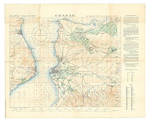 Chanak.Cairo, Survey Department Egypt, 1915 Colour-lithographed map (79 x 62.5 cm), printed in bl...