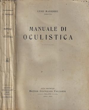 Imagen del vendedor de Manuale di oculistica a la venta por Biblioteca di Babele