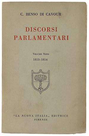 Imagen del vendedor de DISCORSI PARLAMENTARI. Volume nono (1853-1854).: a la venta por Bergoglio Libri d'Epoca