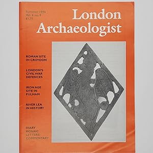 Imagen del vendedor de London Archaeologist, Volume 8, Number 9 (Summer 1998) featuring Excavations at 14 Whitgift Street, Croydon, 1987-88 and 1995; Archaeological investigations of the English Civil War defences of London; An Iron Age settlement at Lady Margaret School, Parson's Green, Fulham; London and the River Lea; Early medieval activity in Old Ford, Bow a la venta por Memento Mori Fine and Rare Books