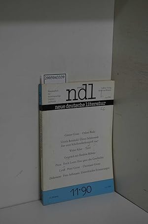 Neue Deutsche Literatur (ndl) 38. Jahrgang Heft 11 1990