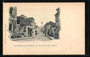 Seller image for Postcard St-Pierre Martinique, La rue Victor Hugo for sale by Bartko-Reher