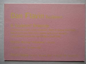 Imagen del vendedor de Dan Flavin Sculpture and Sculptor s Drawings Paula Cooper 1999 Exhibition invite postcard a la venta por ANARTIST