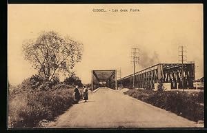 Carte postale Oissel, Les deux Ponts