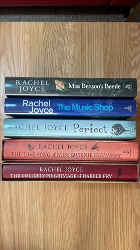 Seller image for The Unlikely Pilgrimage of Harold Fry, The Love Song of Miss Queenie Hennessy, Perfect, The Music Shop, Miss Benton's Beetle. Signed UK first editions, first printings of 5 Rachel Joyce novels. 2 are limited, numbered and slipcased, 2 are limited and numbered and the fifth is flatsigned. for sale by Signed and Delivered Books