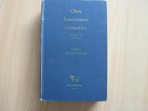 Chess Tournament Crosstables Volume IV ( 1921-1930)