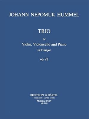 Bild des Verkufers fr Trio F-Dur op.22fr Violine, Violoncello und Klavier : Stimmen zum Verkauf von AHA-BUCH GmbH