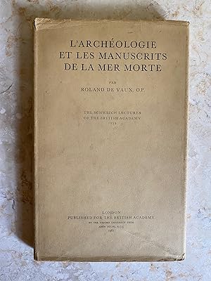 Immagine del venditore per L'Arch�ologie et les Manuscrits de la Mer Morte | Archaeology and the Dead Sea Scrolls (The Schweich Lectures of the British Academy 1959) venduto da Little Stour Books PBFA Member