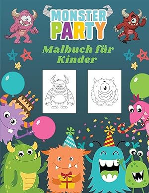 Imagen del vendedor de Monster Party Malbuch fr Kinder a la venta por moluna