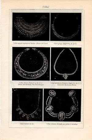 Seller image for LAMINA V10639: Collar de Egipto, etrusco, Roma y Grecia for sale by EL BOLETIN