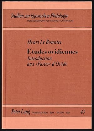 Image du vendeur pour TUDES OVIDIENNES. Introduction aux "Fastes" d'Ovide mis en vente par Librairie Le Livre Penseur