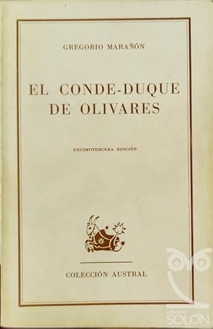 Imagen del vendedor de El Conde-Duque de Olivares a la venta por LIBRERA SOLN