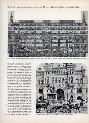 Image du vendeur pour LAMINA V11402: Almacenes Printemps en Paris en 1885 y Gran Bazar en Moscu siglo XIX mis en vente par EL BOLETIN