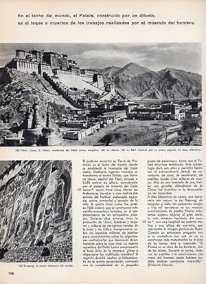 Image du vendeur pour LAMINA V11375: Templo de Lhasa en el Tibet y tapiceria de Drepung mis en vente par EL BOLETIN