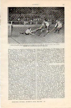 Imagen del vendedor de LAMINA V10926: Espaa y Alemania en Campeonato del Mundo de hockey 1953-54 a la venta por EL BOLETIN