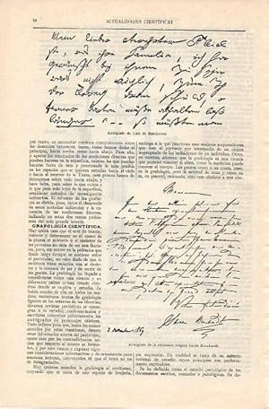Seller image for LAMINA V10799: Autografos de Sarah Bernhardt y Luis de Beethoven for sale by EL BOLETIN