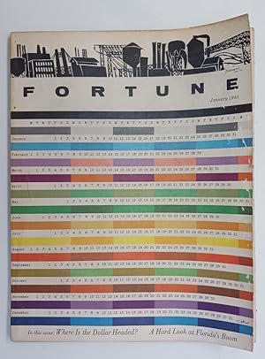Seller image for FORTUNE, JANUARY 1960. In This Issue: Where is the Dollar Headed? A Hard Look at Florida's Boom. COLLECTIBLE GENERAL INTEREST MAGAZINE. for sale by Once Read Books