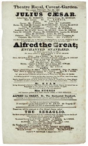 Theatre-Royal, Covent Garden. This present Friday, Nov. 23, 1827, will be acted Shakespeare's tra...