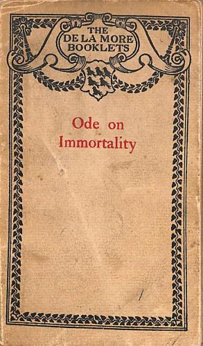 Seller image for Ode on Intimations of Immortality From Recollections of Early Childhood for sale by WeBuyBooks