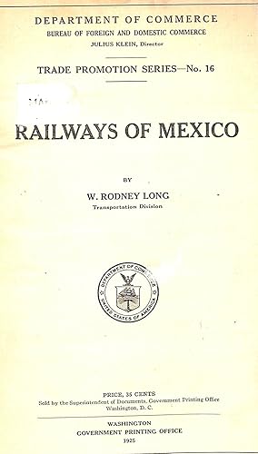 Seller image for Railways of Mexico for sale by WeBuyBooks