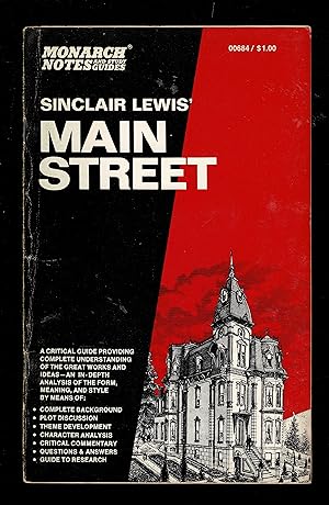 Seller image for Sinclair Lewis' Main Street (Monarch Notes & Study Guides); Monarch Notes And Study Guides - 00684 for sale by Granada Bookstore,            IOBA