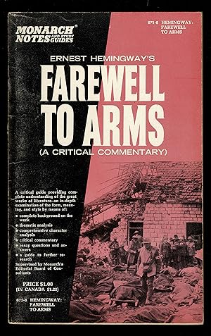 Seller image for Ernest Hemingway's Farewell To Arms (Monarch Notes & Study Guides); Monarch Notes And Study Guides - 671-8 for sale by Granada Bookstore,            IOBA