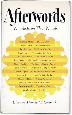 Seller image for Afterwords: Novelists on Their Novels for sale by Lorne Bair Rare Books, ABAA