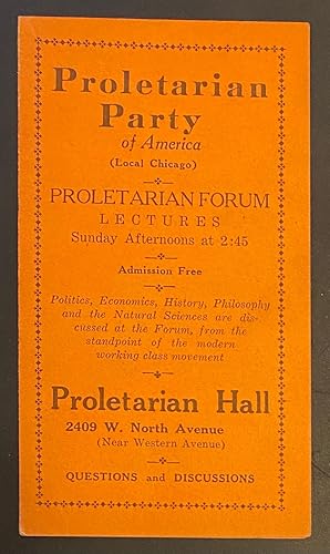 Proletarian Forum Lectures