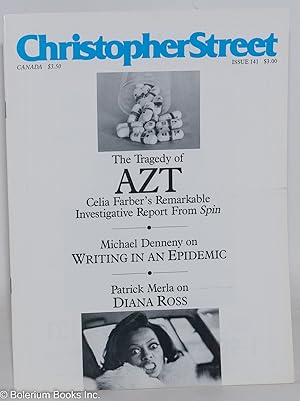 Seller image for Christopher Street: vol. 12, #9, November 1989, whole #141; The Tragedy of AZT for sale by Bolerium Books Inc.