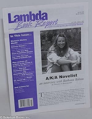 Seller image for Lambda Book Report: a review of contemporary gay & lesbian literature vol. 5, #9, March 1997: A/K/A Novelist: an interview with Ruthann Robson for sale by Bolerium Books Inc.