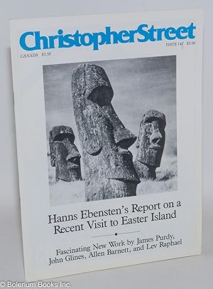Immagine del venditore per Christopher Street: vol. 12, #11, January 1990, whole #143; Easter Island [cover states #142] venduto da Bolerium Books Inc.
